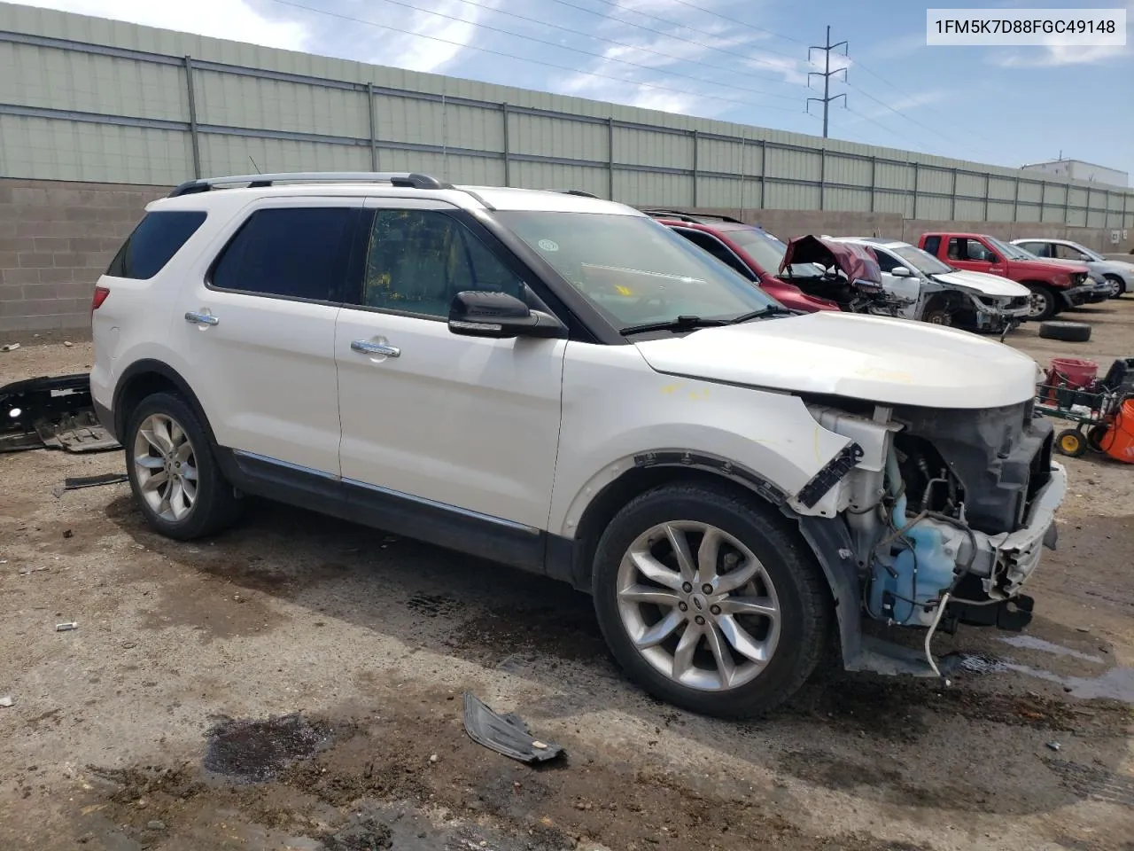 2015 Ford Explorer Xlt VIN: 1FM5K7D88FGC49148 Lot: 58508534