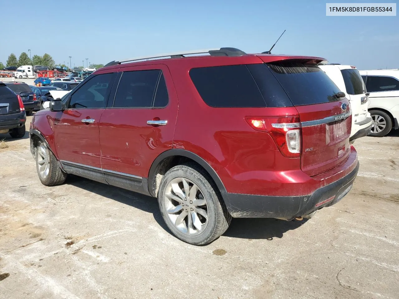 1FM5K8D81FGB55344 2015 Ford Explorer Xlt