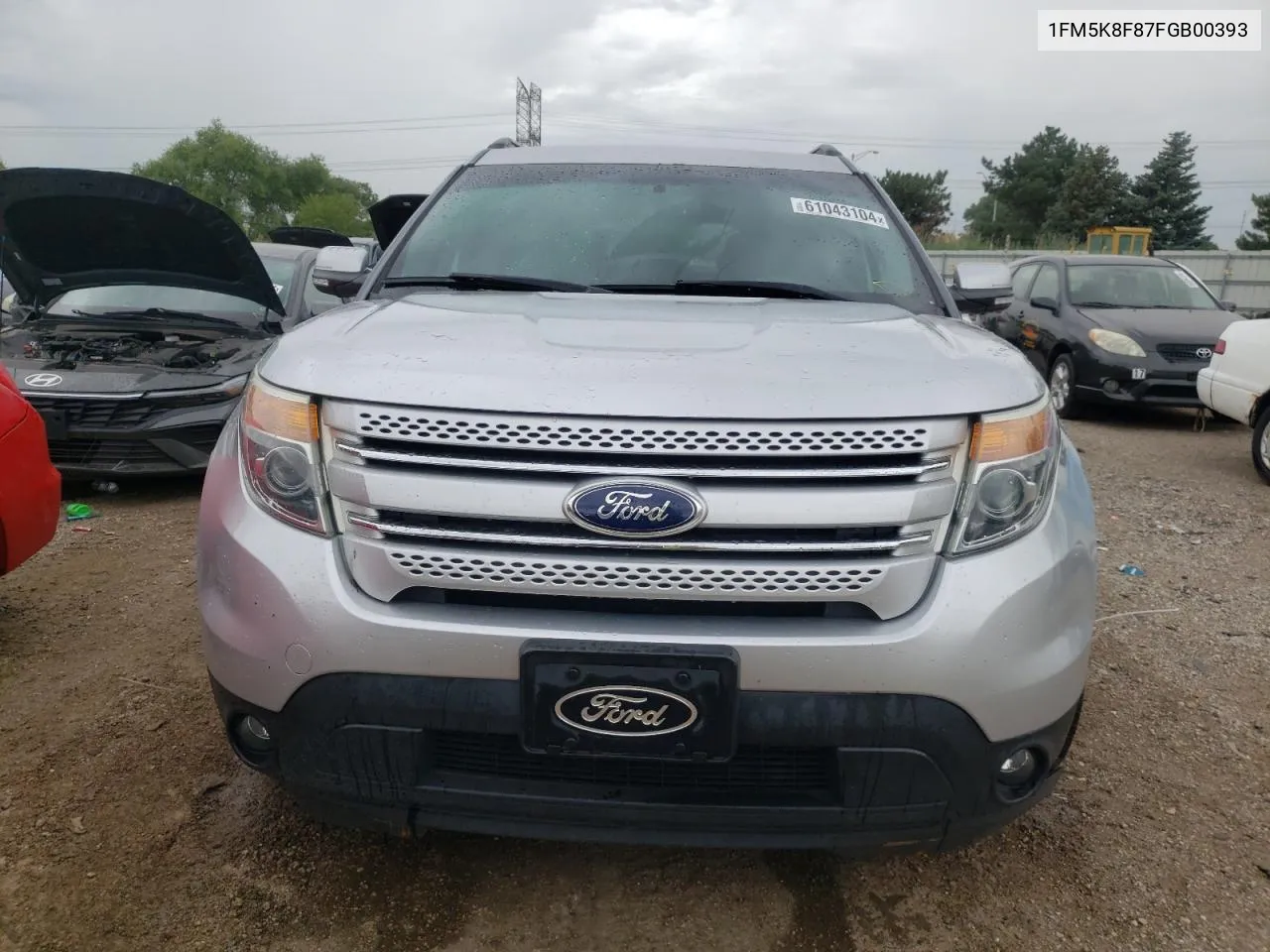 2015 Ford Explorer Limited VIN: 1FM5K8F87FGB00393 Lot: 61043104