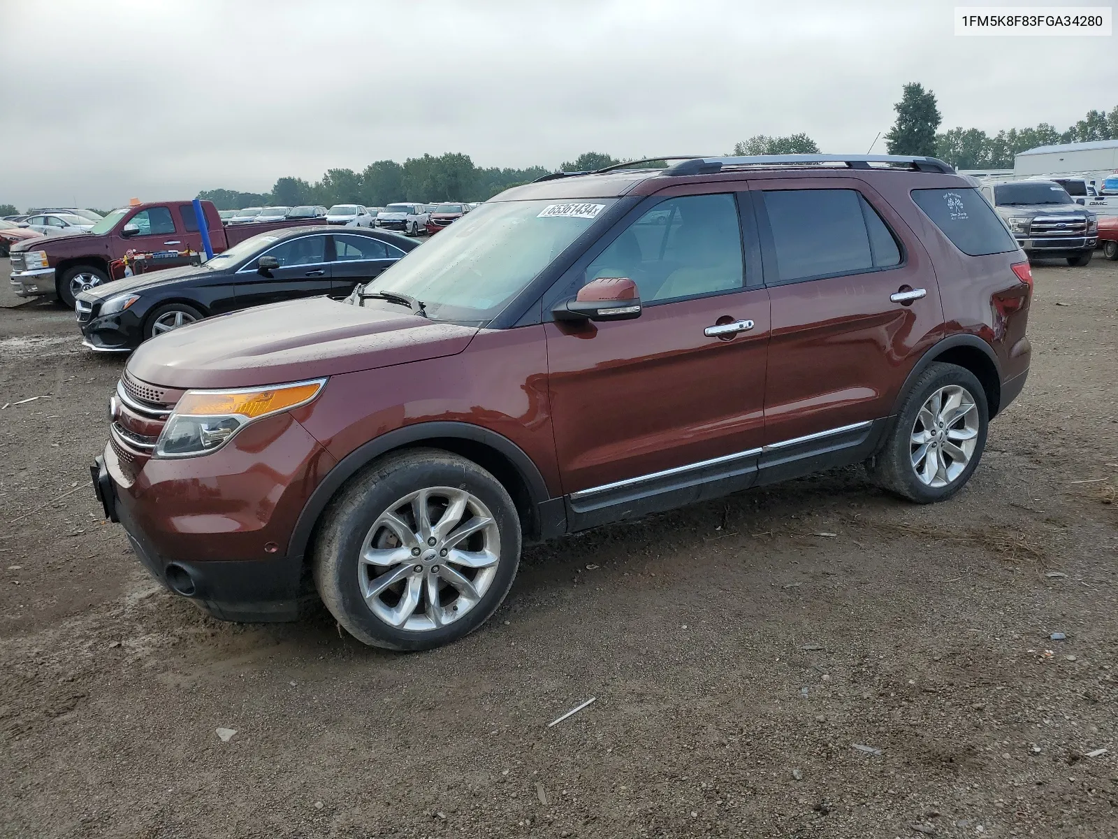 2015 Ford Explorer Limited VIN: 1FM5K8F83FGA34280 Lot: 65361434