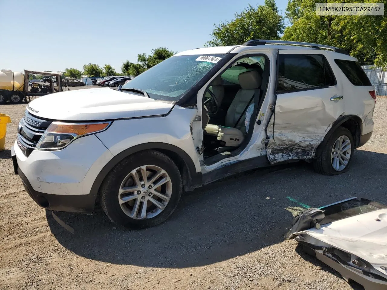 2015 Ford Explorer Xlt VIN: 1FM5K7D95FGA29457 Lot: 66064584