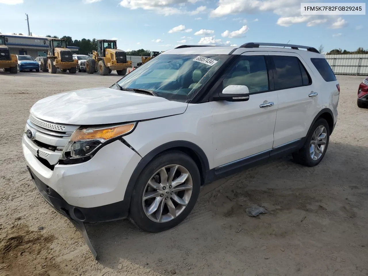 2015 Ford Explorer Limited VIN: 1FM5K7F82FGB29245 Lot: 68857434