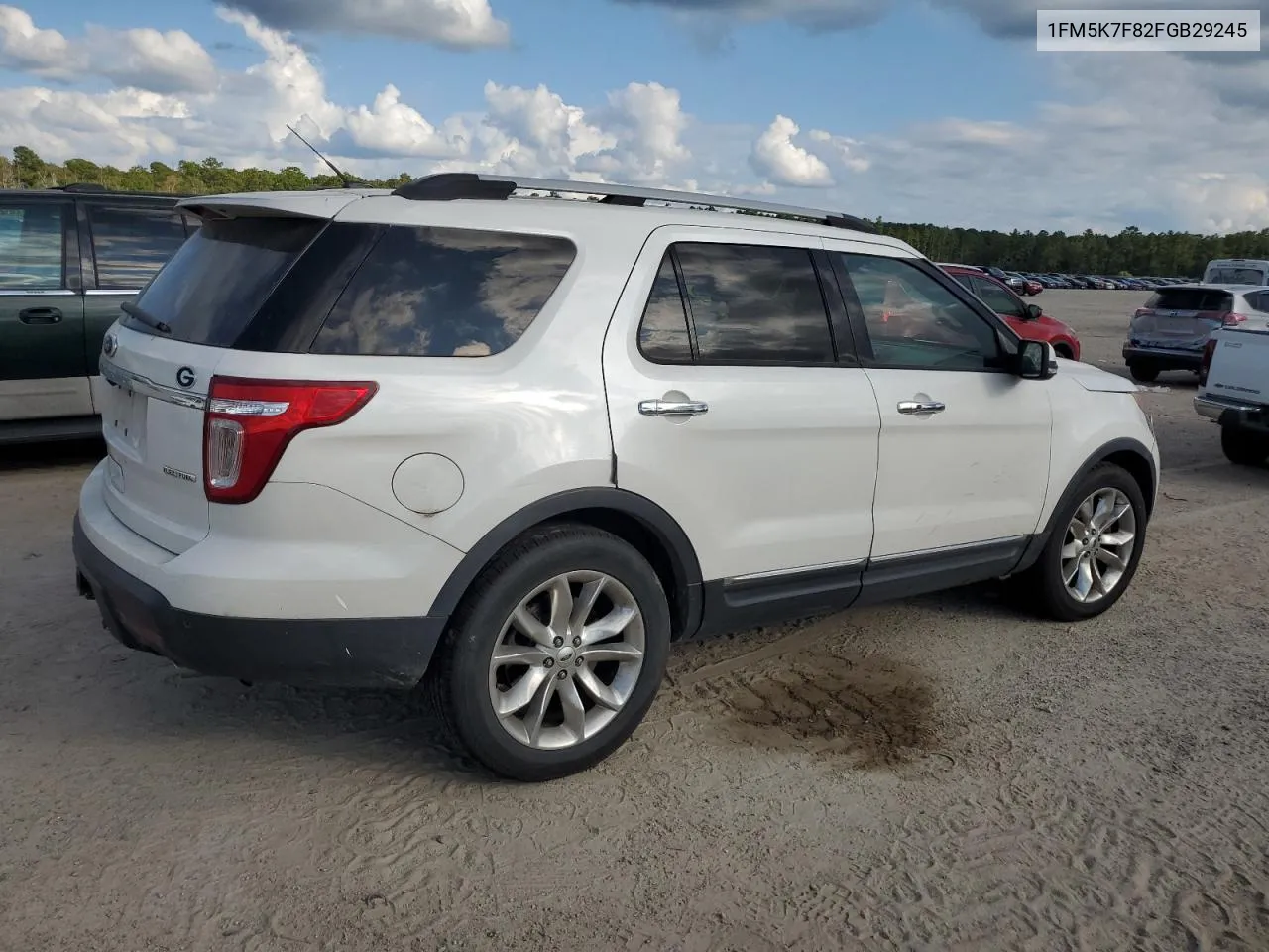 2015 Ford Explorer Limited VIN: 1FM5K7F82FGB29245 Lot: 68857434