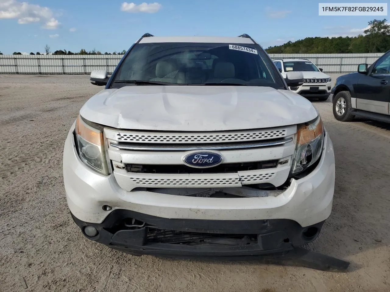 2015 Ford Explorer Limited VIN: 1FM5K7F82FGB29245 Lot: 68857434