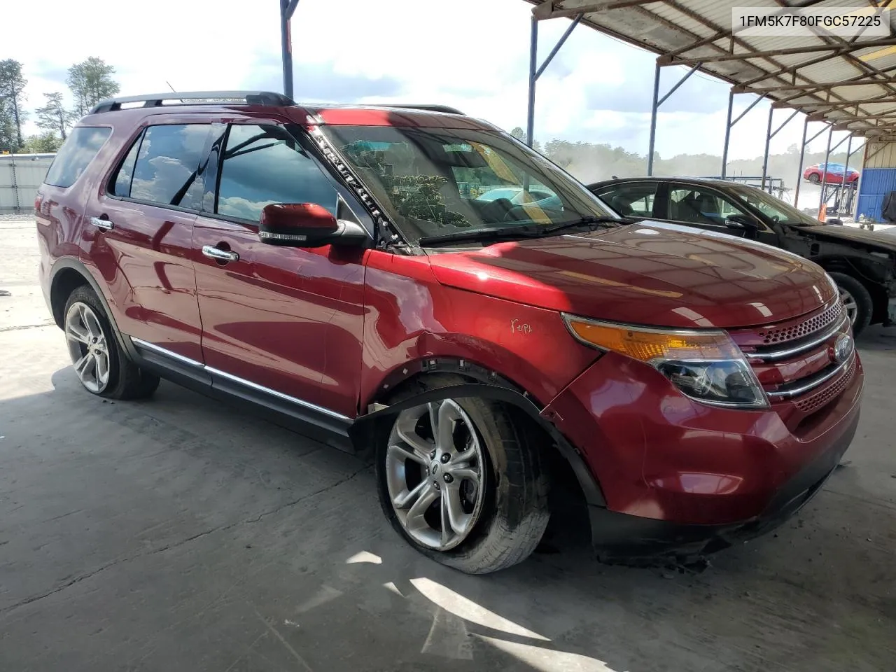 2015 Ford Explorer Limited VIN: 1FM5K7F80FGC57225 Lot: 69549354