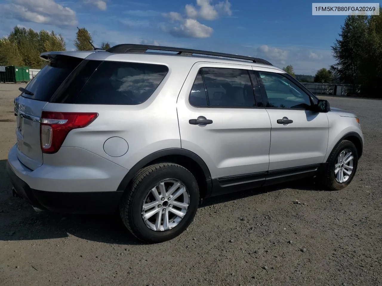 2015 Ford Explorer VIN: 1FM5K7B80FGA20269 Lot: 71126534