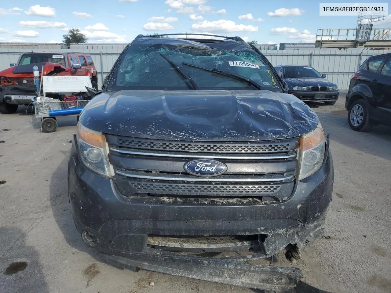 2015 Ford Explorer Limited VIN: 1FM5K8F82FGB14931 Lot: 72705864