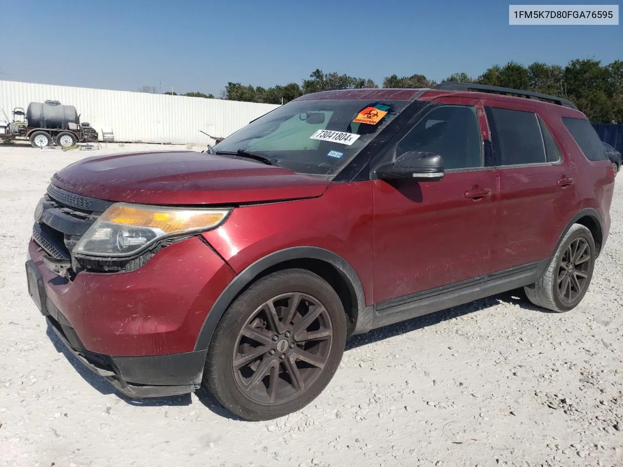 2015 Ford Explorer Xlt VIN: 1FM5K7D80FGA76595 Lot: 73041804