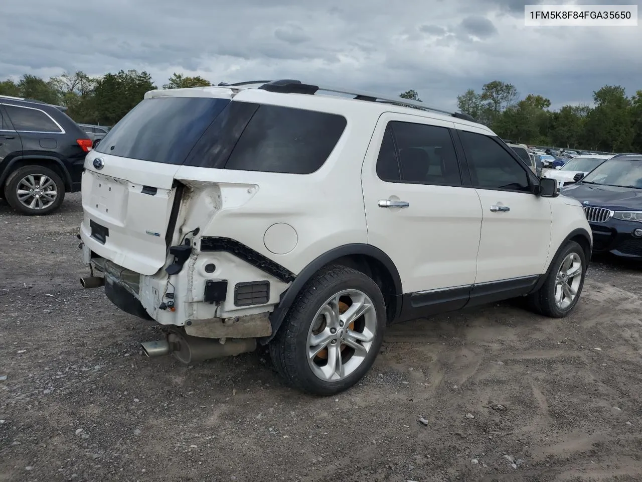 2015 Ford Explorer Limited VIN: 1FM5K8F84FGA35650 Lot: 73361954