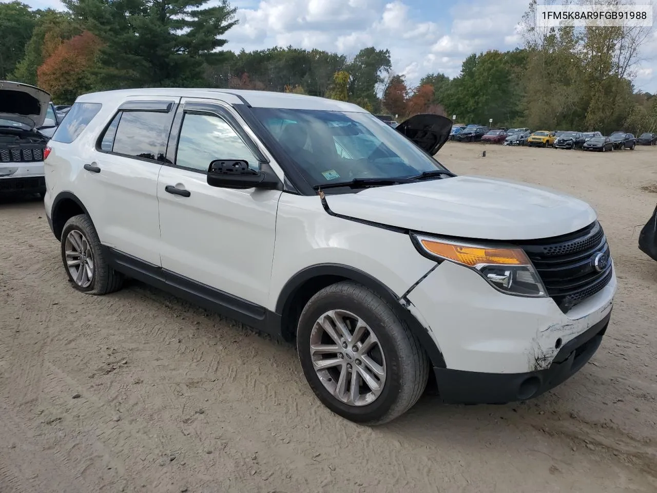 2015 Ford Explorer Police Interceptor VIN: 1FM5K8AR9FGB91988 Lot: 73655314