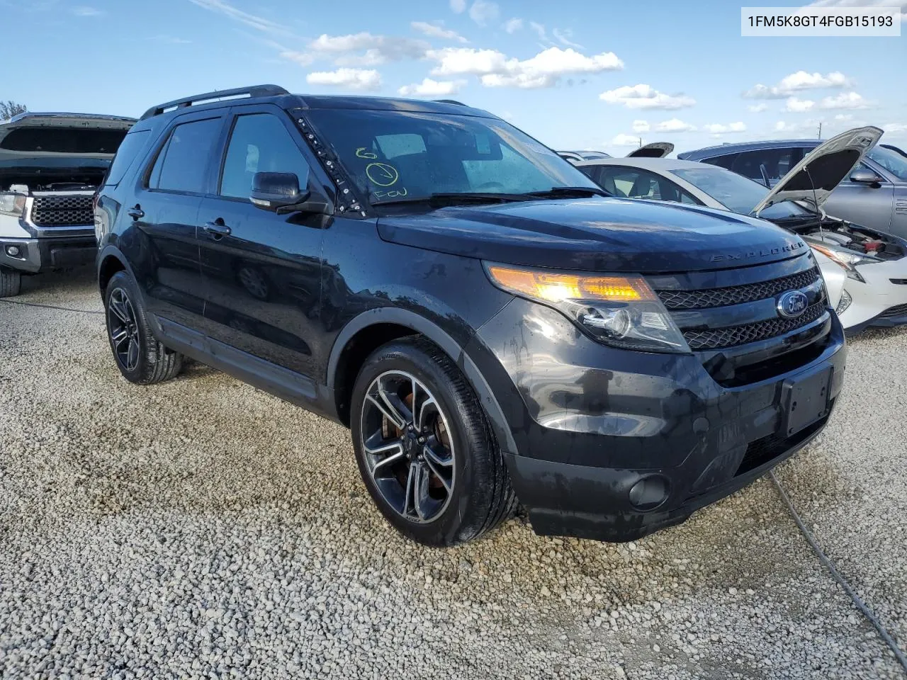 2015 Ford Explorer Sport VIN: 1FM5K8GT4FGB15193 Lot: 73764444