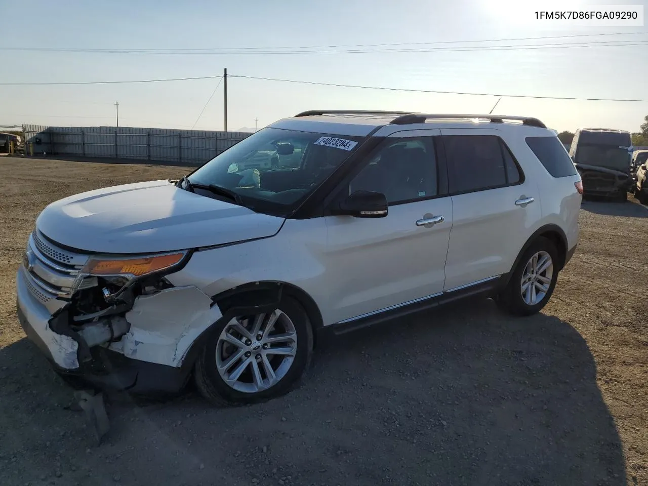 2015 Ford Explorer Xlt VIN: 1FM5K7D86FGA09290 Lot: 74023284