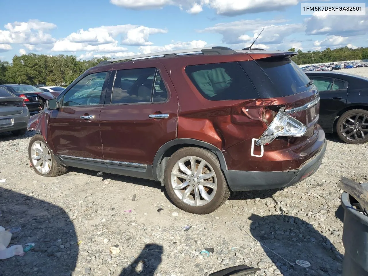 2015 Ford Explorer Xlt VIN: 1FM5K7D8XFGA82601 Lot: 74072814