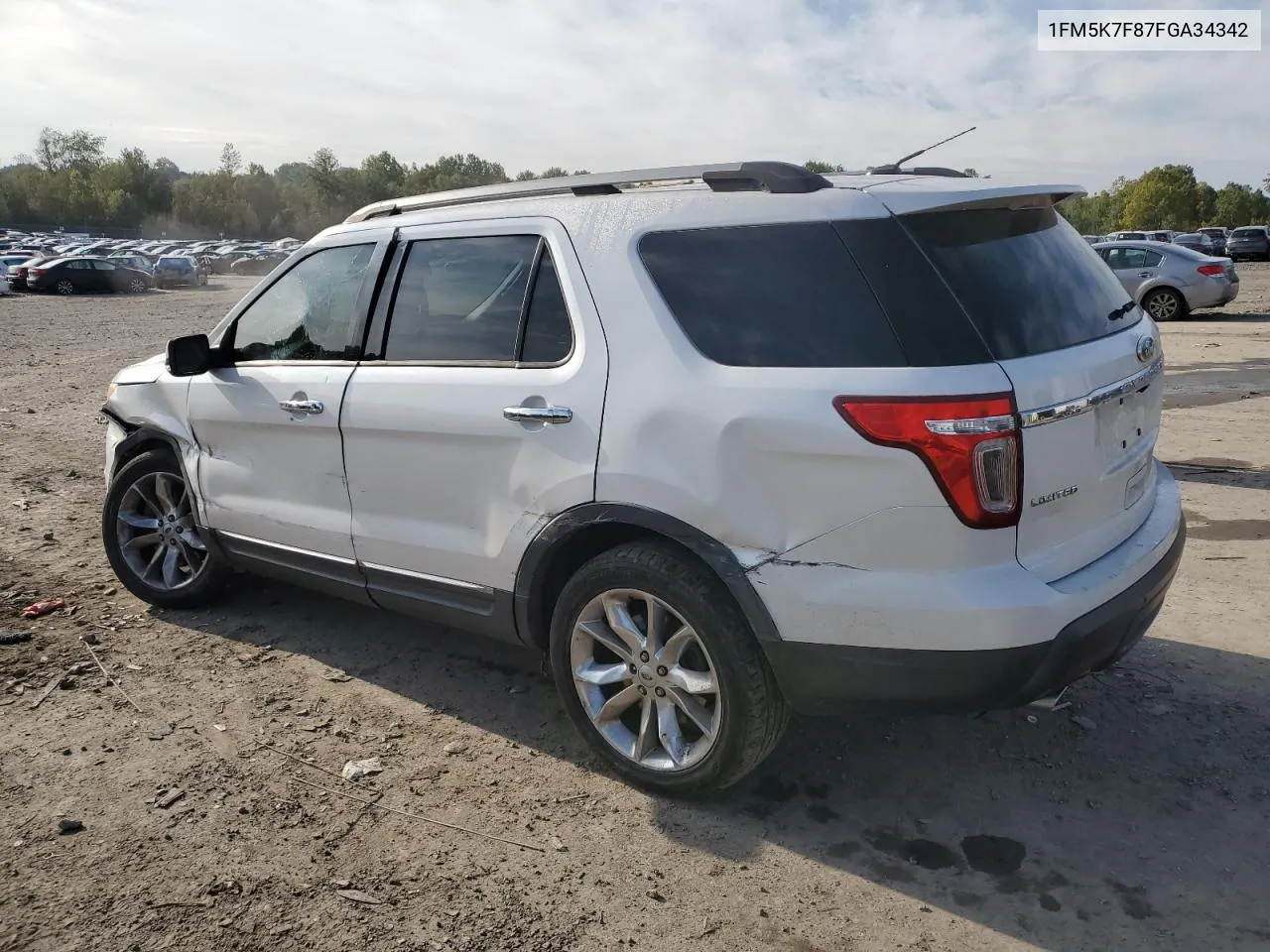 2015 Ford Explorer Limited VIN: 1FM5K7F87FGA34342 Lot: 74078874