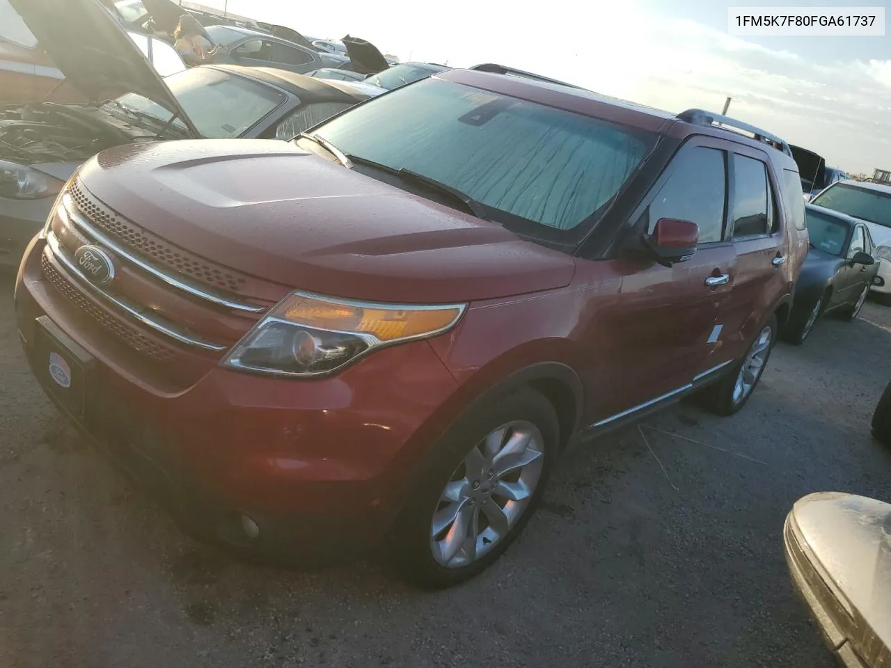 2015 Ford Explorer Limited VIN: 1FM5K7F80FGA61737 Lot: 74528734