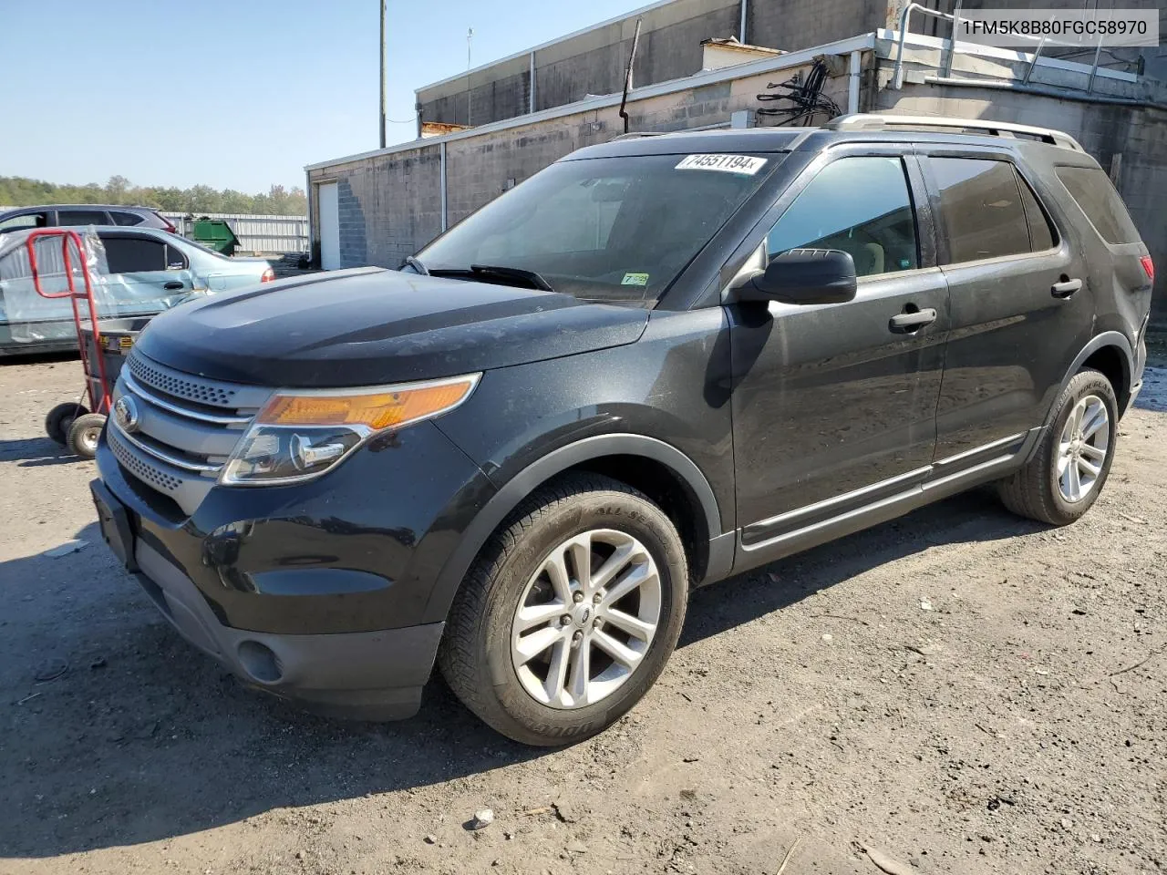 2015 Ford Explorer VIN: 1FM5K8B80FGC58970 Lot: 74551194