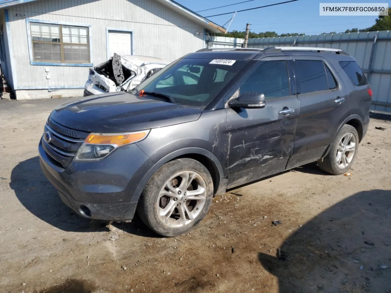 2015 Ford Explorer Limited VIN: 1FM5K7F8XFGC06850 Lot: 74691024