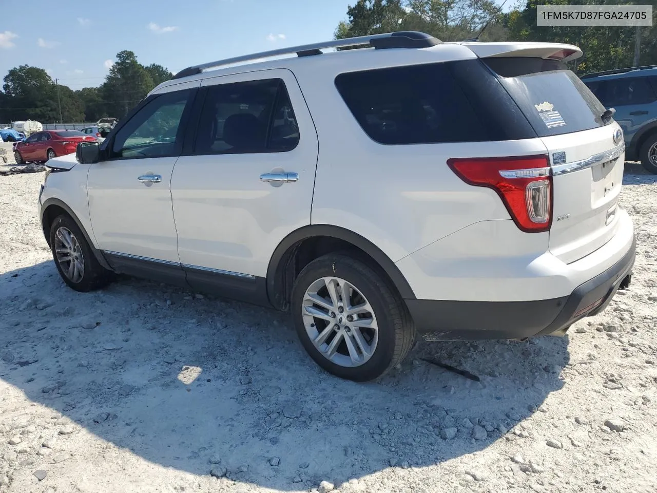 2015 Ford Explorer Xlt VIN: 1FM5K7D87FGA24705 Lot: 74828484