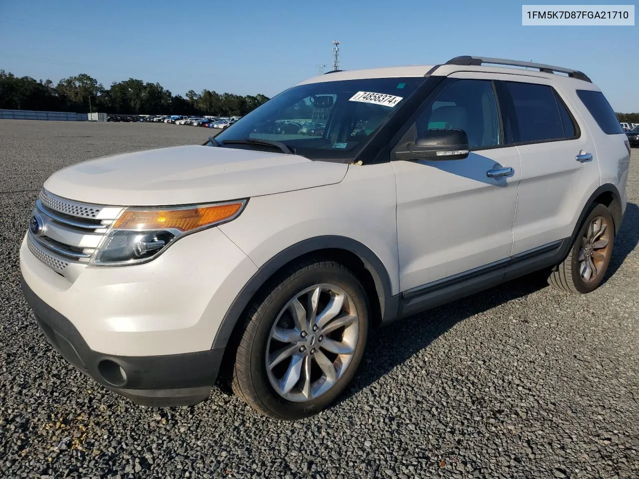 2015 Ford Explorer Xlt VIN: 1FM5K7D87FGA21710 Lot: 74858374