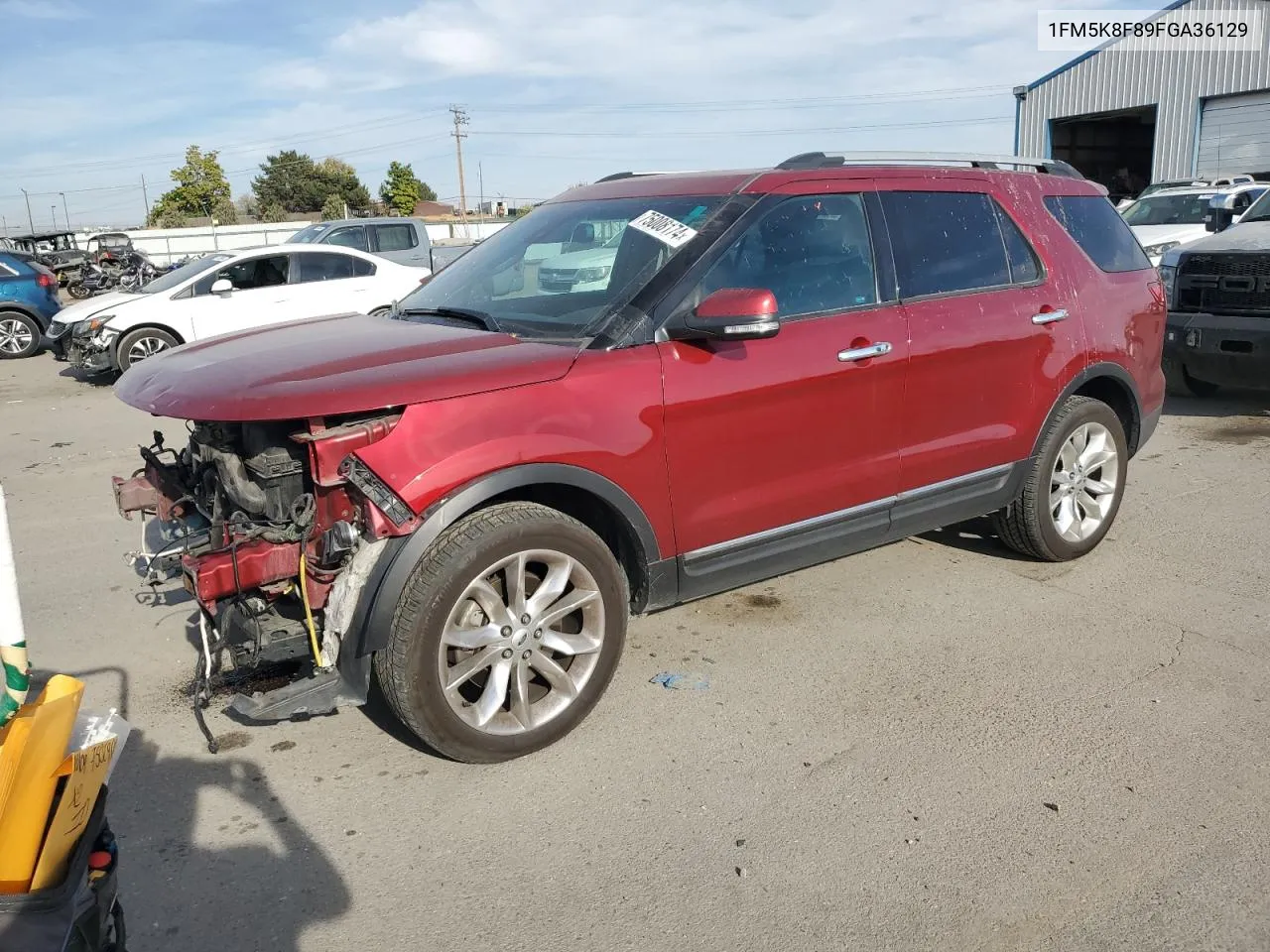 2015 Ford Explorer Limited VIN: 1FM5K8F89FGA36129 Lot: 75008174