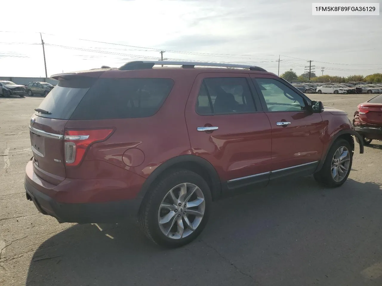 2015 Ford Explorer Limited VIN: 1FM5K8F89FGA36129 Lot: 75008174