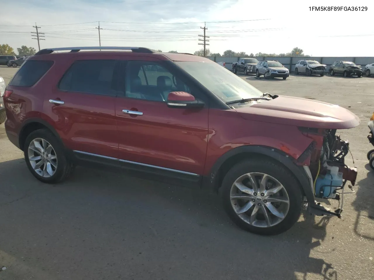 2015 Ford Explorer Limited VIN: 1FM5K8F89FGA36129 Lot: 75008174