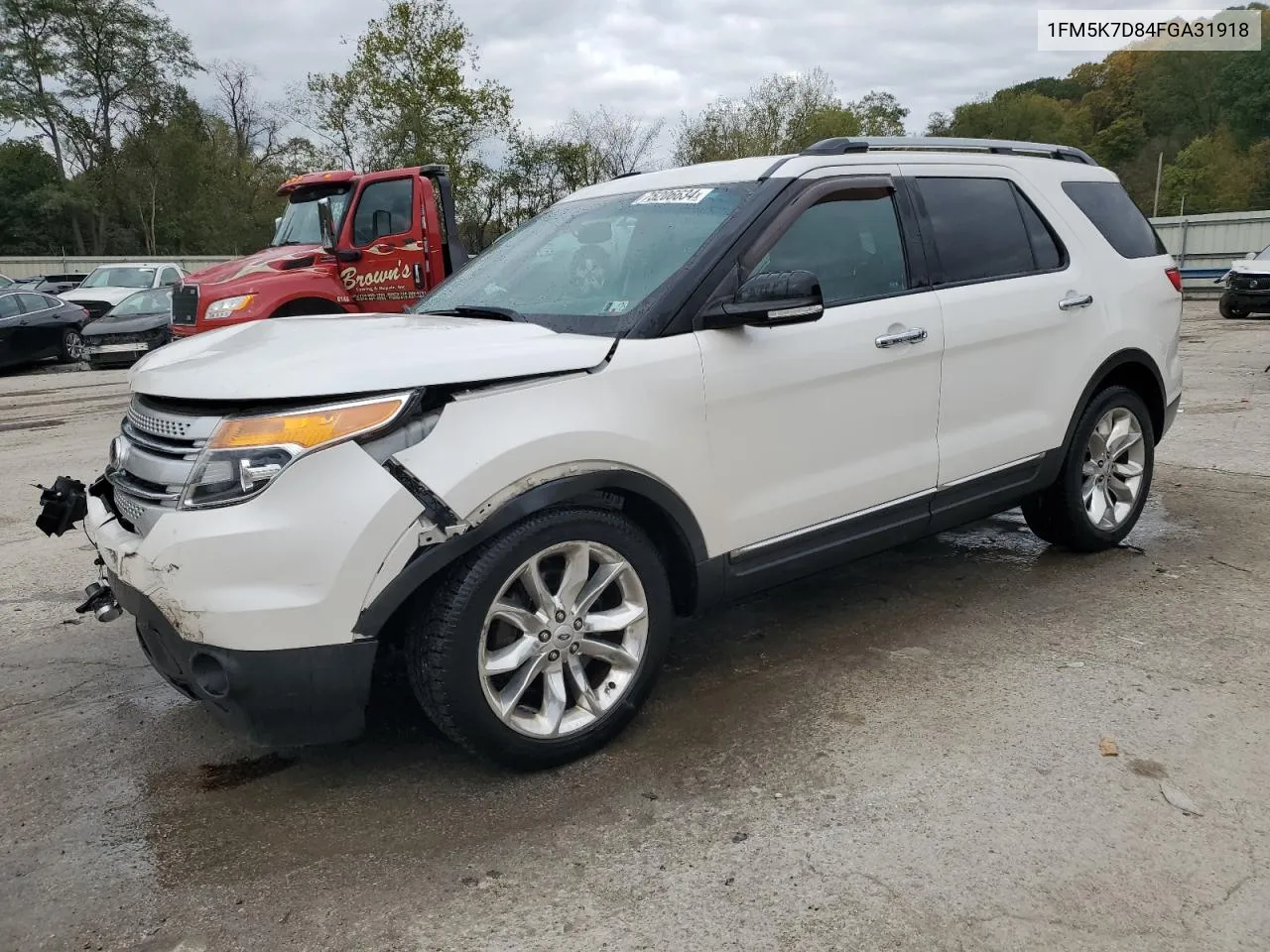 2015 Ford Explorer Xlt VIN: 1FM5K7D84FGA31918 Lot: 75206634