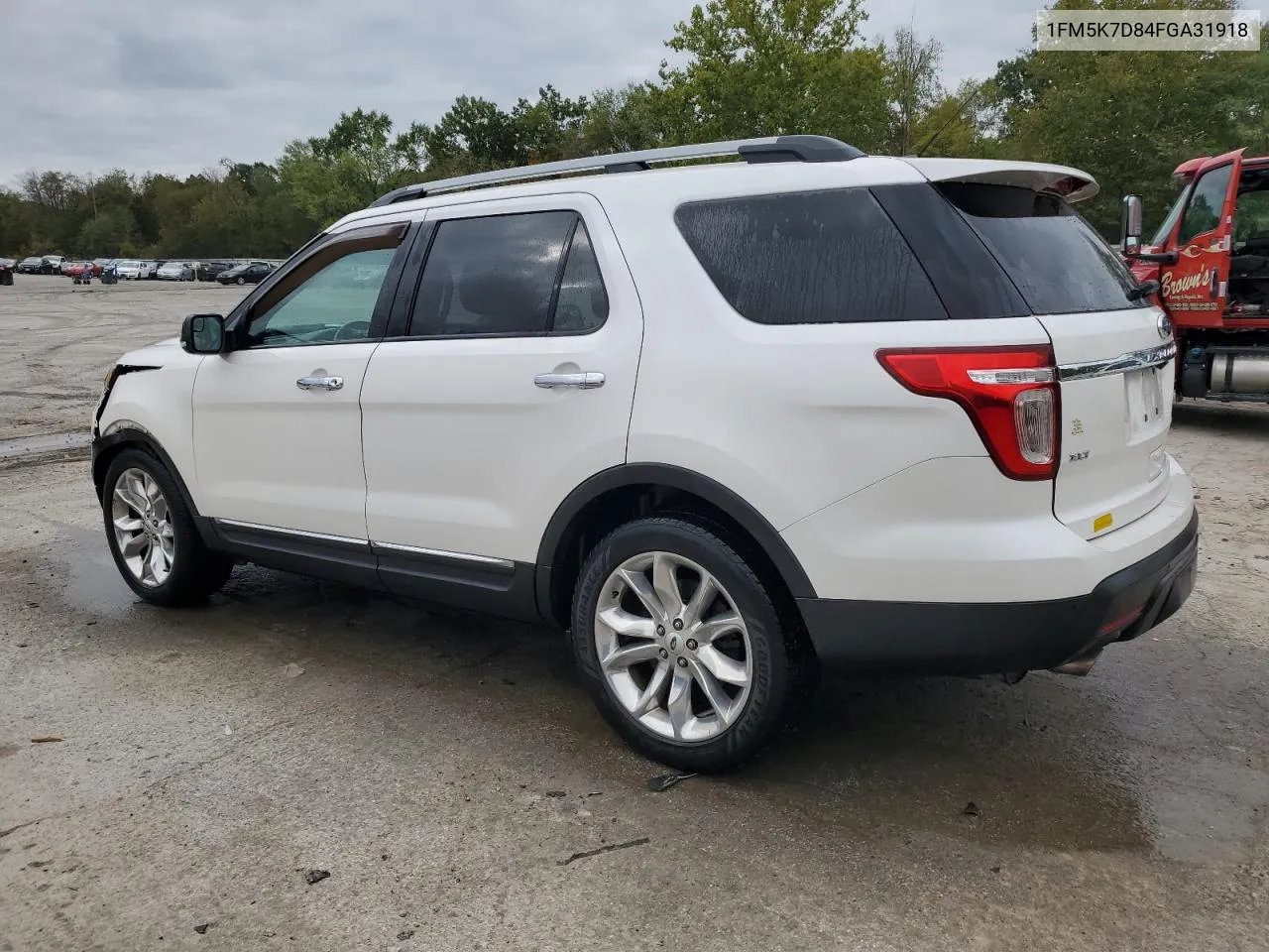 2015 Ford Explorer Xlt VIN: 1FM5K7D84FGA31918 Lot: 75206634