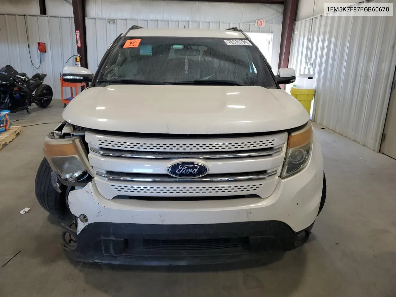 2015 Ford Explorer Limited VIN: 1FM5K7F87FGB60670 Lot: 75319104