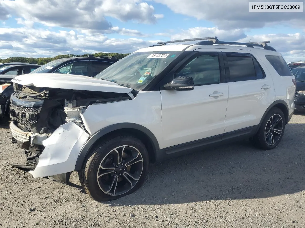 2015 Ford Explorer Sport VIN: 1FM5K8GT5FGC33009 Lot: 75462724