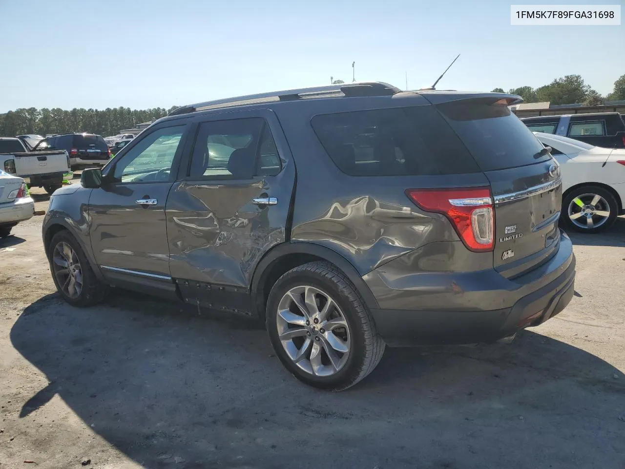 2015 Ford Explorer Limited VIN: 1FM5K7F89FGA31698 Lot: 75529084