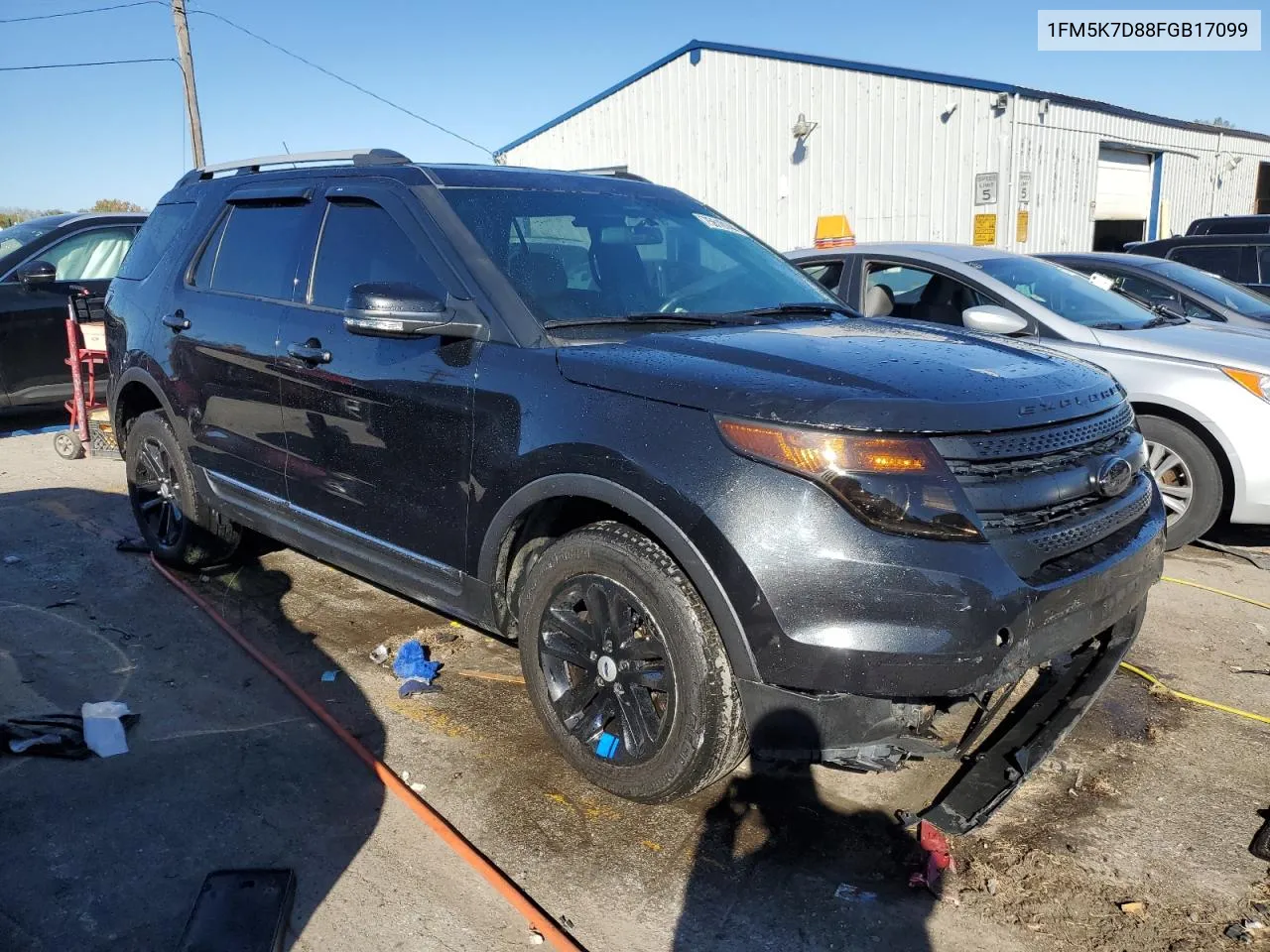 2015 Ford Explorer Xlt VIN: 1FM5K7D88FGB17099 Lot: 75610144