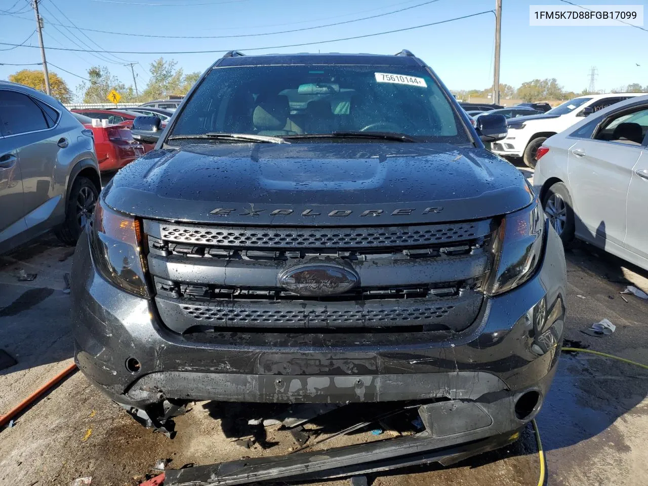 2015 Ford Explorer Xlt VIN: 1FM5K7D88FGB17099 Lot: 75610144