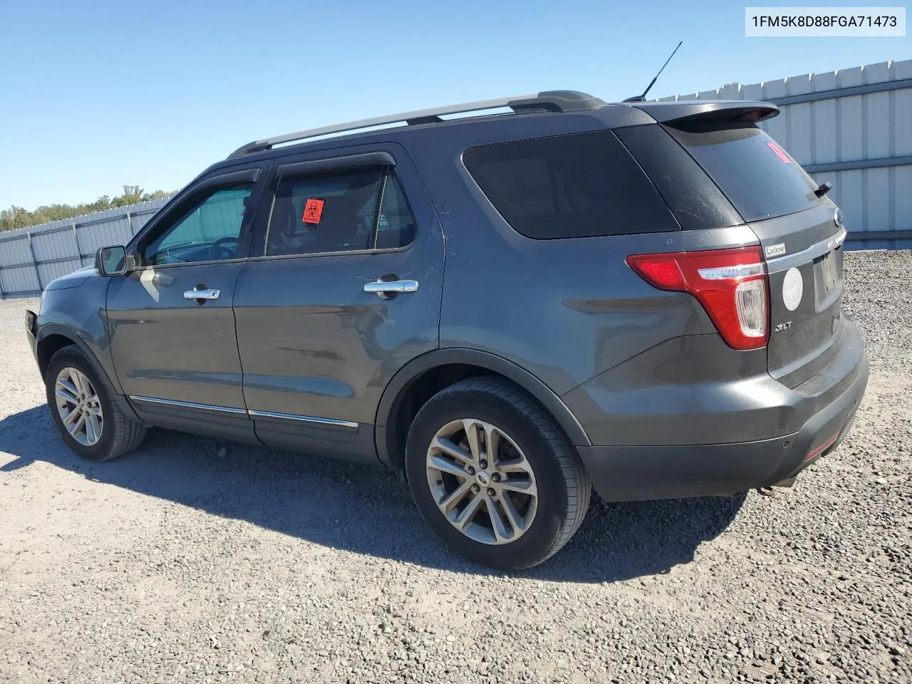 2015 Ford Explorer Xlt VIN: 1FM5K8D88FGA71473 Lot: 75691384