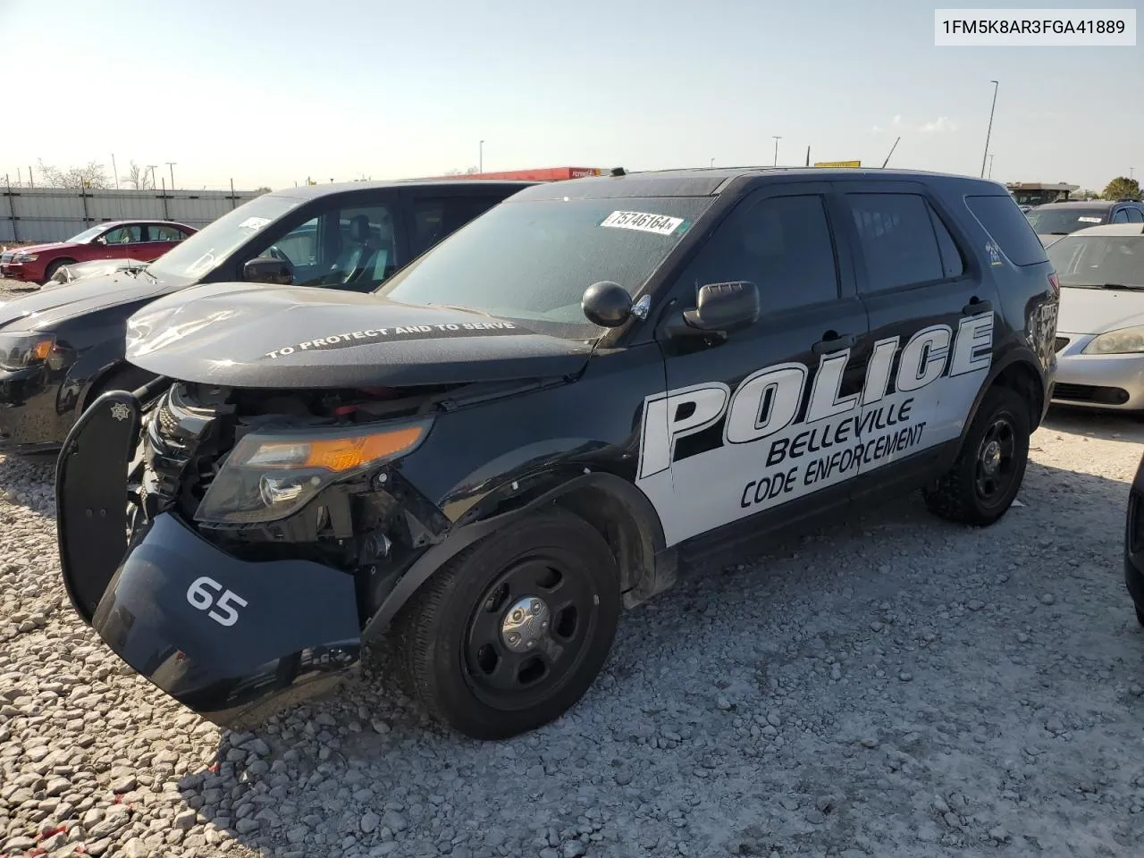 2015 Ford Explorer Police Interceptor VIN: 1FM5K8AR3FGA41889 Lot: 75746164