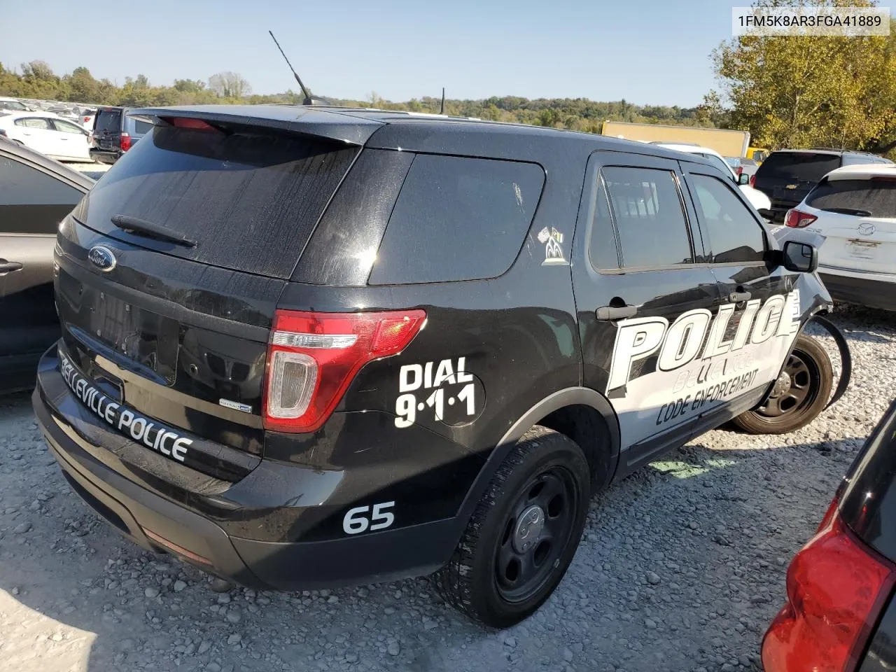 2015 Ford Explorer Police Interceptor VIN: 1FM5K8AR3FGA41889 Lot: 75746164