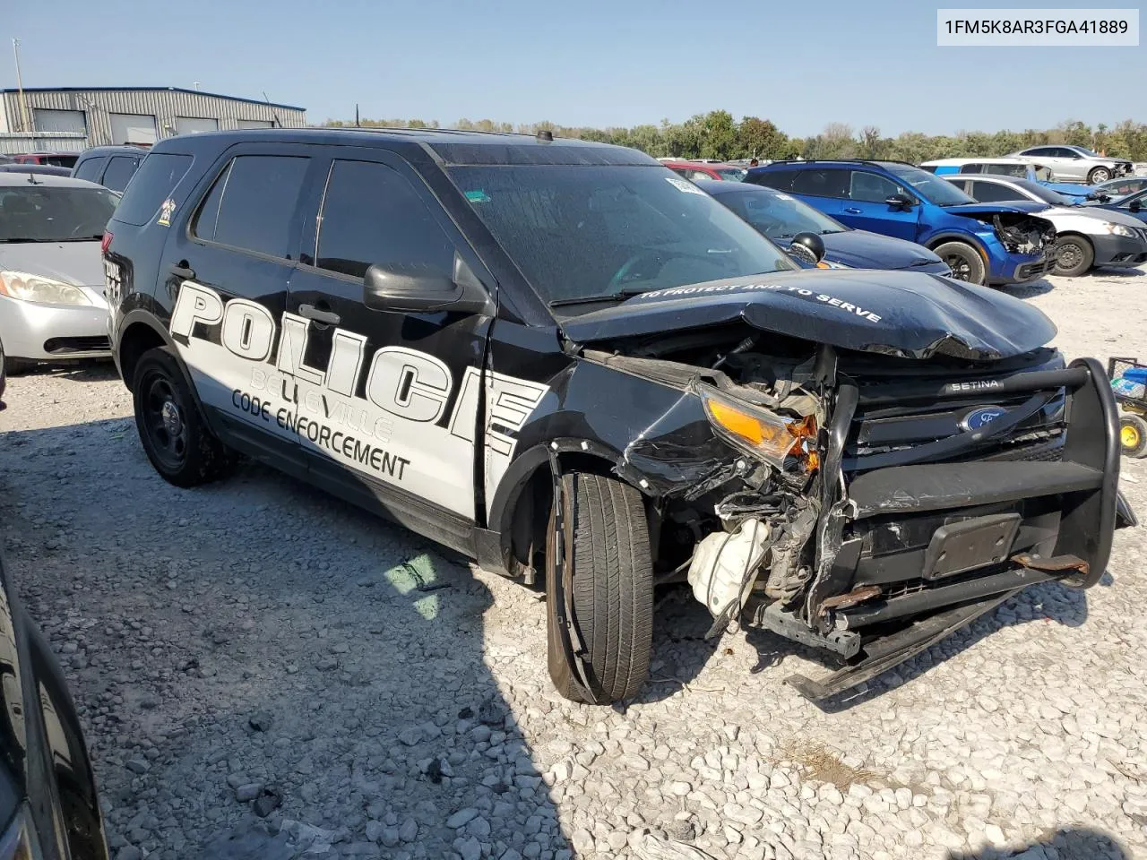 2015 Ford Explorer Police Interceptor VIN: 1FM5K8AR3FGA41889 Lot: 75746164