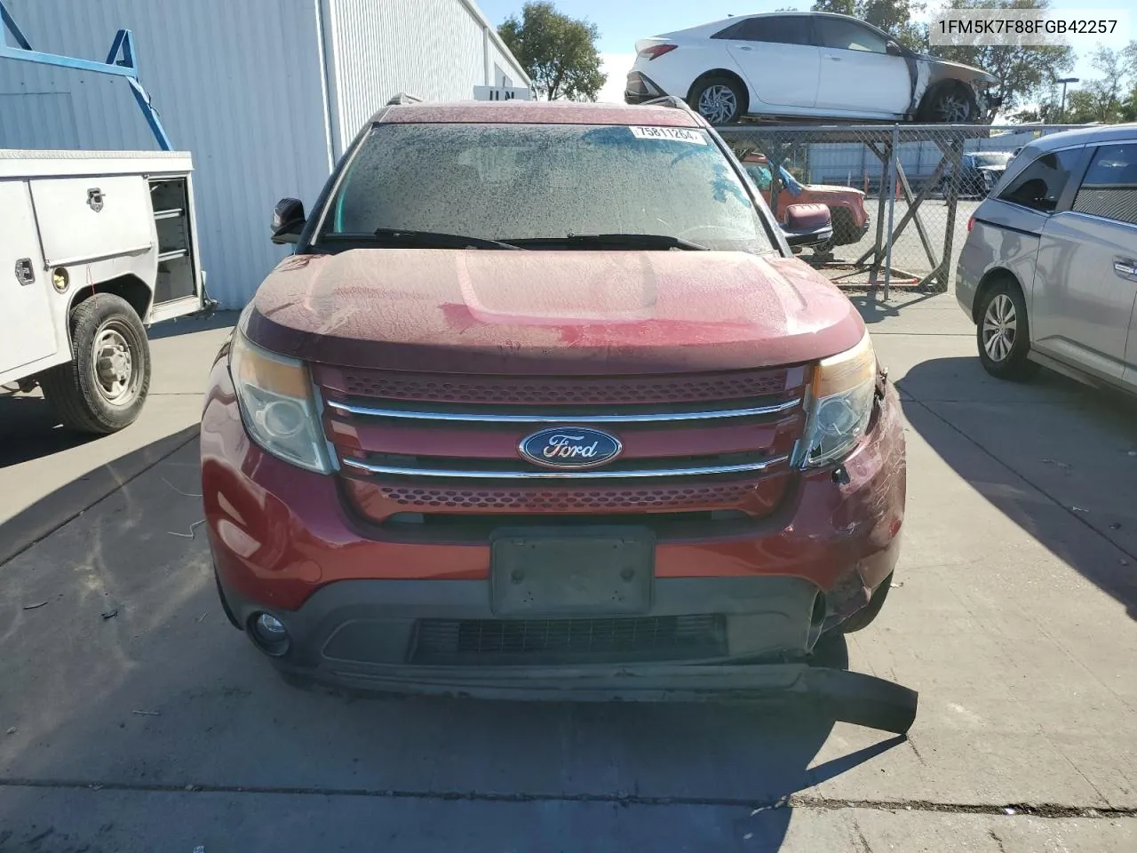 2015 Ford Explorer Limited VIN: 1FM5K7F88FGB42257 Lot: 75811264