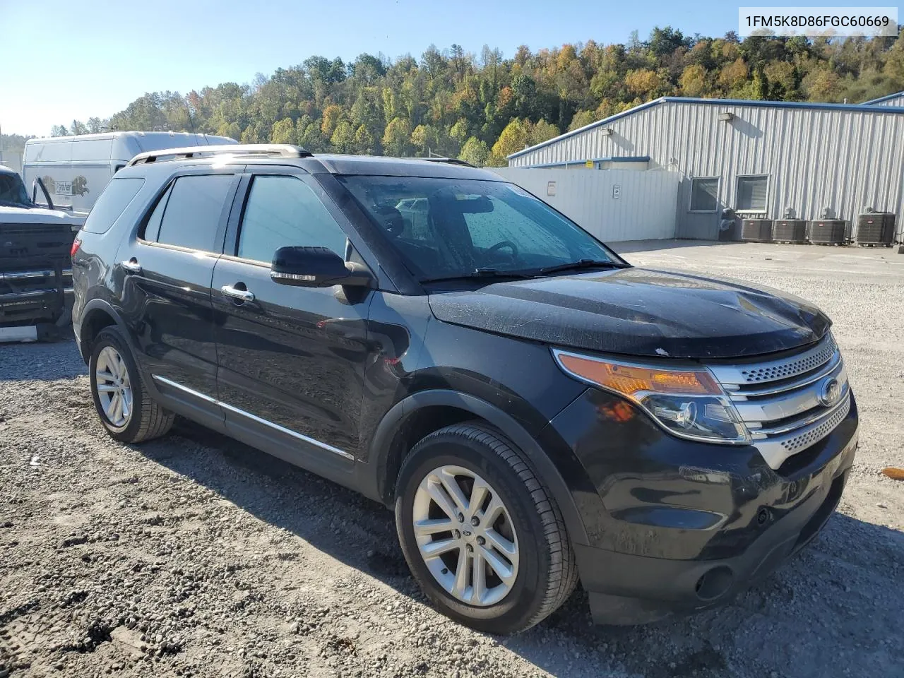 2015 Ford Explorer Xlt VIN: 1FM5K8D86FGC60669 Lot: 75853394