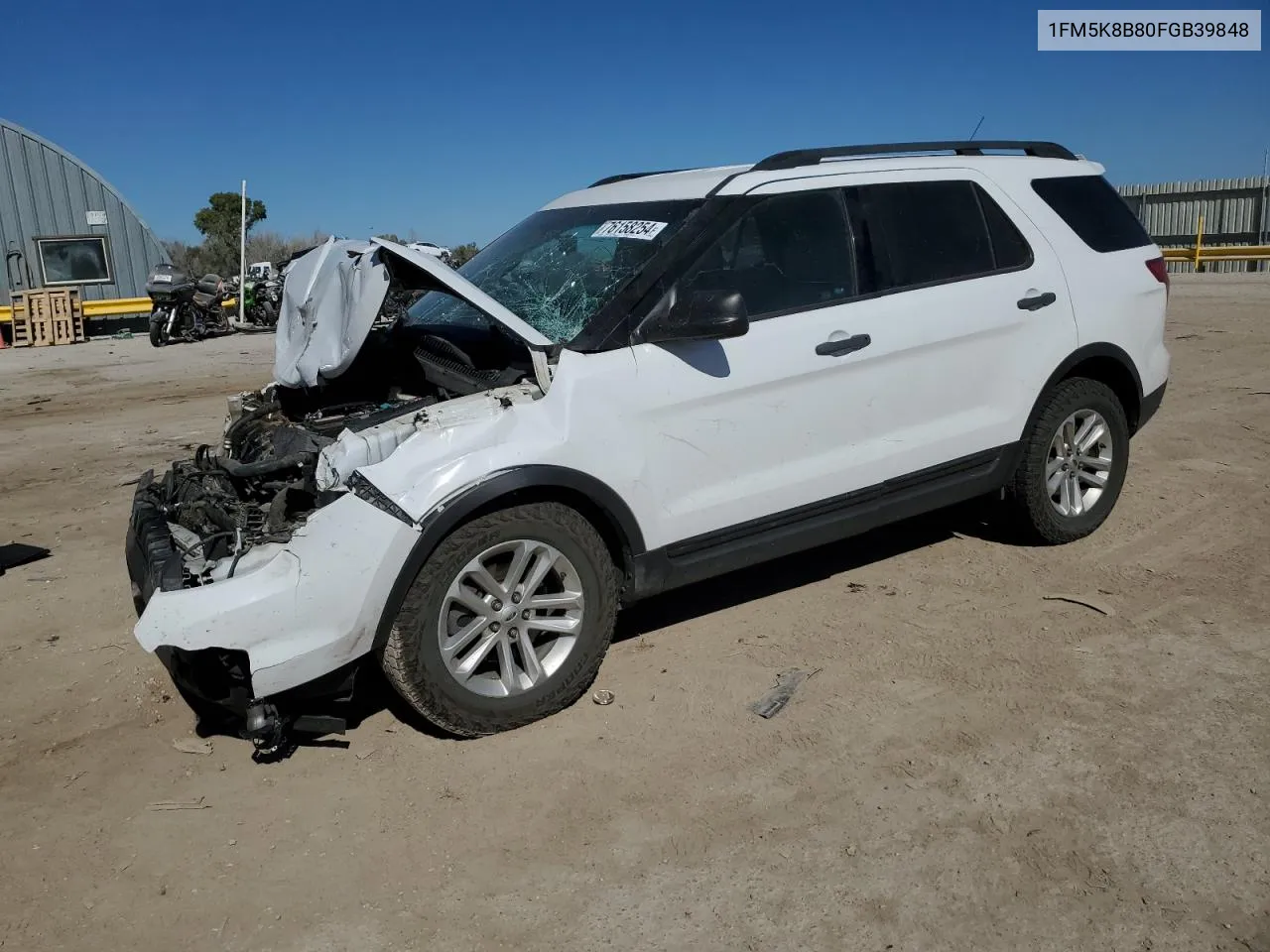 2015 Ford Explorer VIN: 1FM5K8B80FGB39848 Lot: 76158254