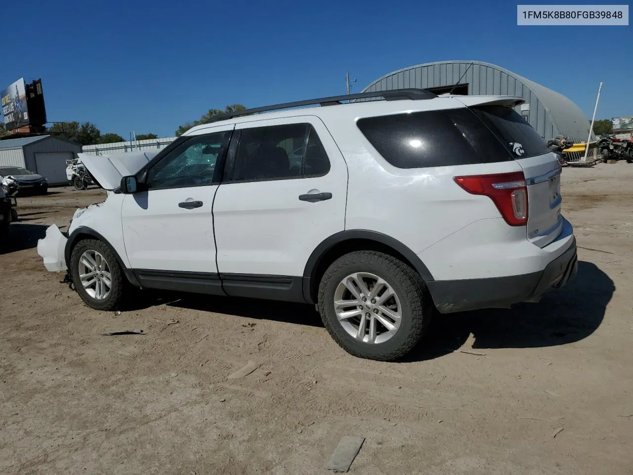 2015 Ford Explorer VIN: 1FM5K8B80FGB39848 Lot: 76158254