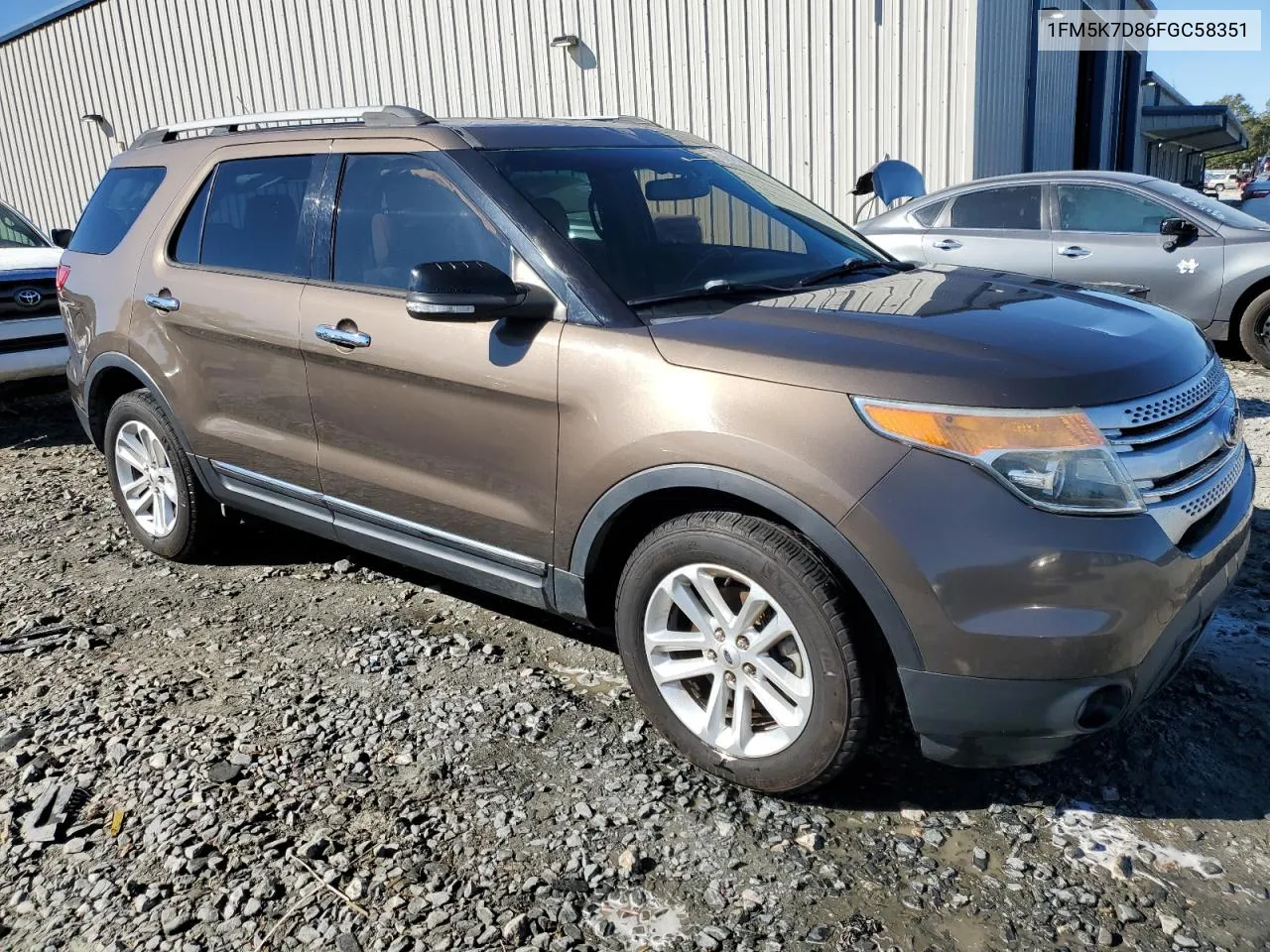 2015 Ford Explorer Xlt VIN: 1FM5K7D86FGC58351 Lot: 76254334