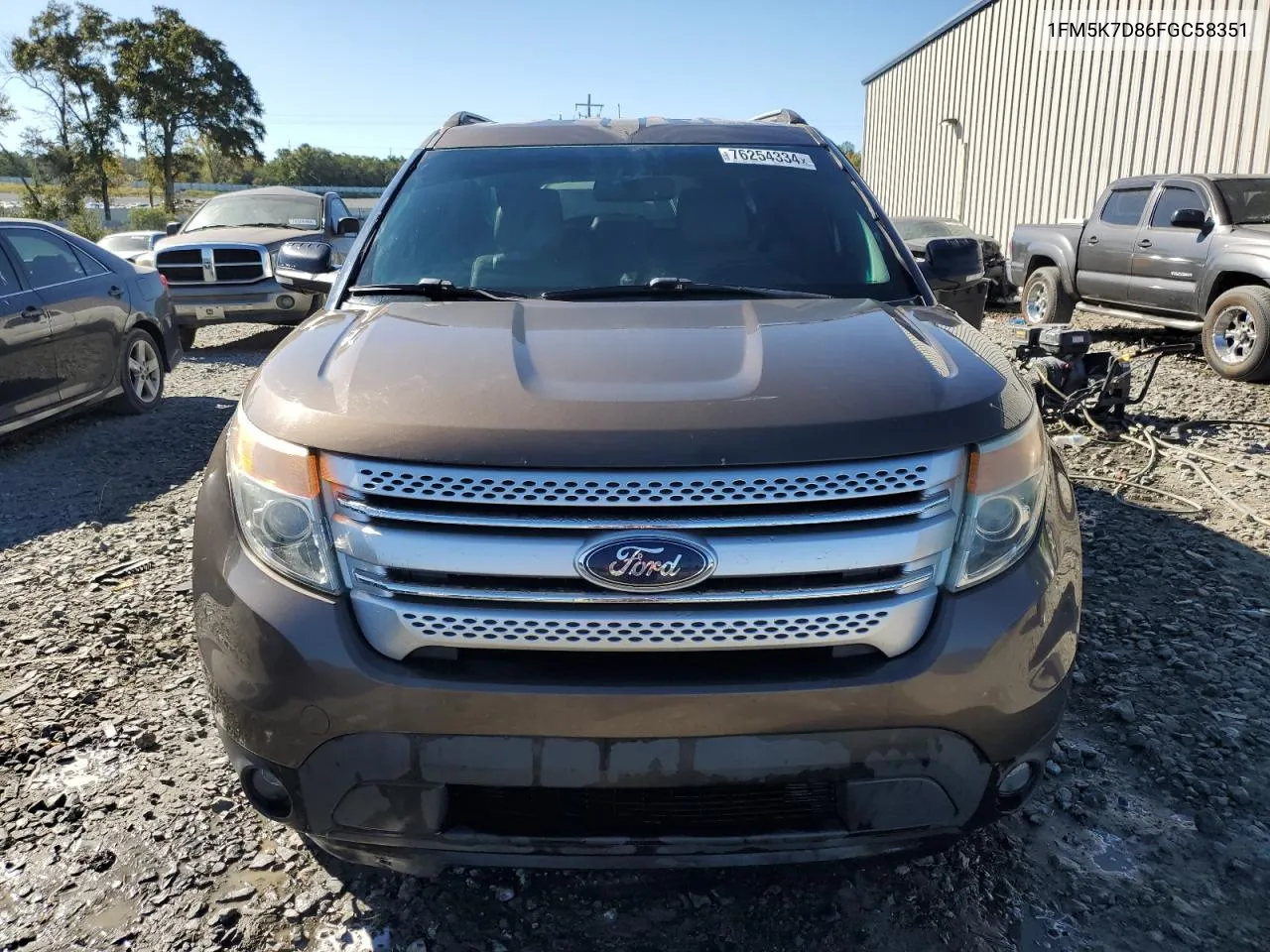 2015 Ford Explorer Xlt VIN: 1FM5K7D86FGC58351 Lot: 76254334