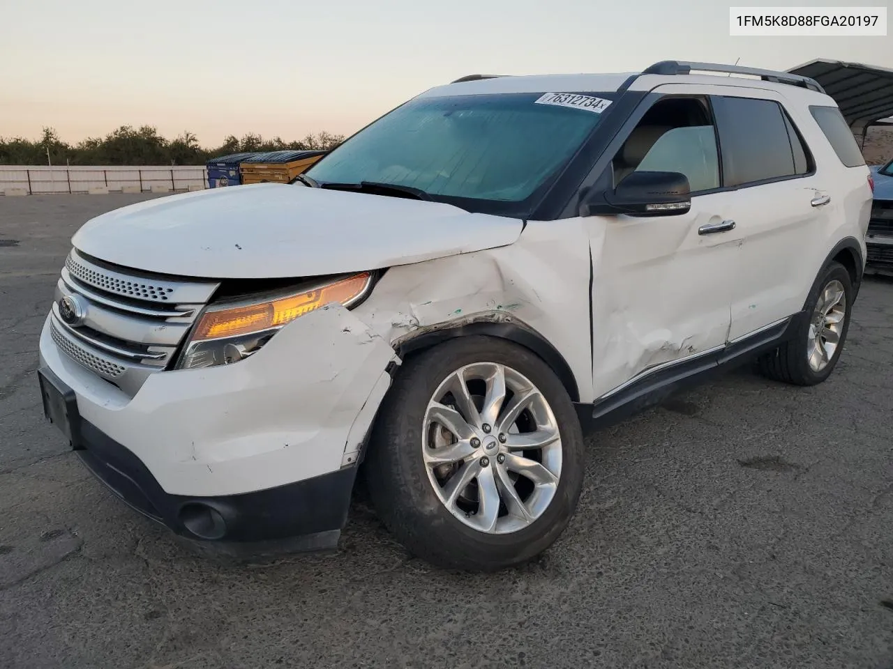 2015 Ford Explorer Xlt VIN: 1FM5K8D88FGA20197 Lot: 76312734