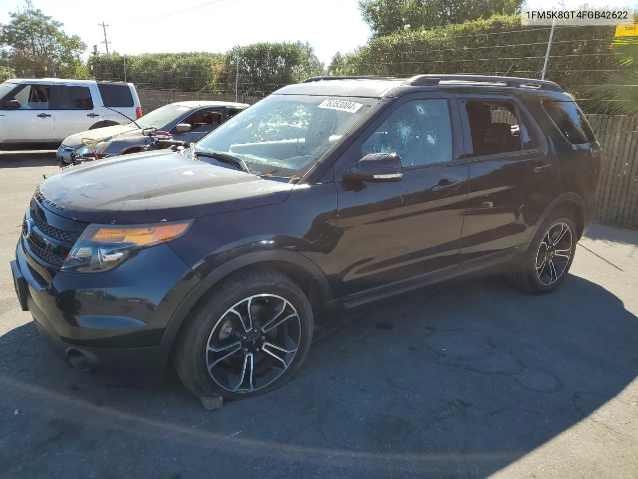 2015 Ford Explorer Sport VIN: 1FM5K8GT4FGB42622 Lot: 76353004