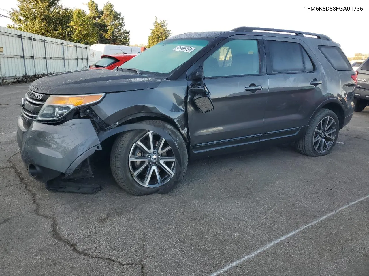 2015 Ford Explorer Xlt VIN: 1FM5K8D83FGA01735 Lot: 76489154