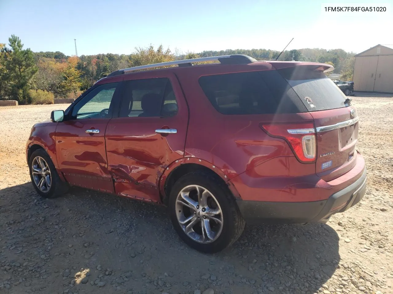 2015 Ford Explorer Limited VIN: 1FM5K7F84FGA51020 Lot: 76604474