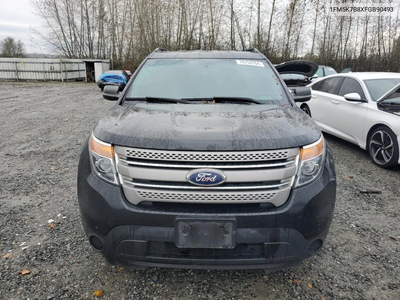 2015 Ford Explorer VIN: 1FM5K7B8XFGB90493 Lot: 76752554