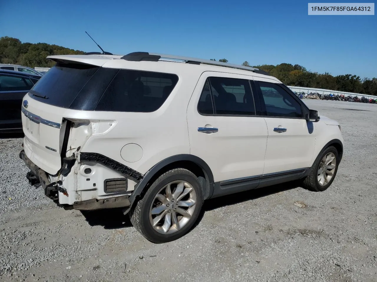 2015 Ford Explorer Limited VIN: 1FM5K7F85FGA64312 Lot: 76862384