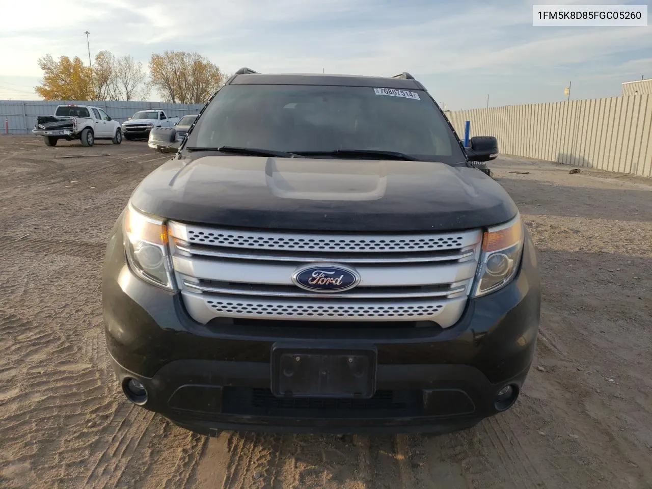 2015 Ford Explorer Xlt VIN: 1FM5K8D85FGC05260 Lot: 76867514